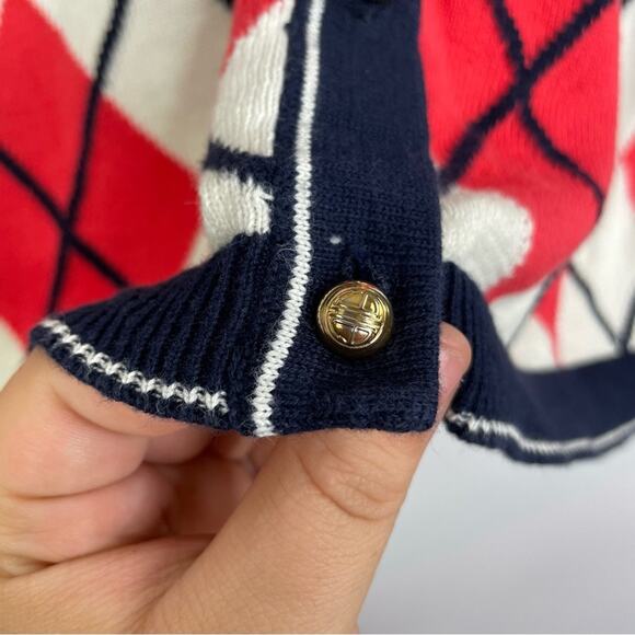 Lily Pulitzer Argyle button down cardigan size Small - Picture 5 of 13